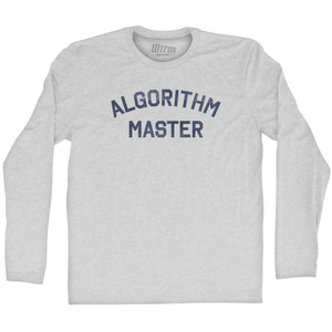Algorithm Master Adult Cotton Long Sleeve T-shirt - Grey Heather