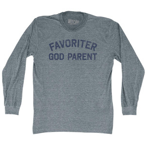 Favorite God Parent Adult Tri-Blend Long Sleeve T-shirt - Athletic Grey