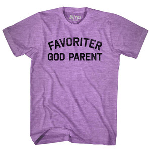 Favorite God Parent Adult Tri-Blend T-shirt - Athletic Purple