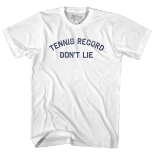 Tennis Record Don't Lie Youth Cotton T-shirt - White Tennis Record Don't Lie Youth Cotton T-shirt - White