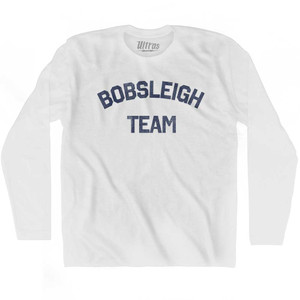BOBSLEIGH Adult Cotton Long Sleeve T-shirt - White