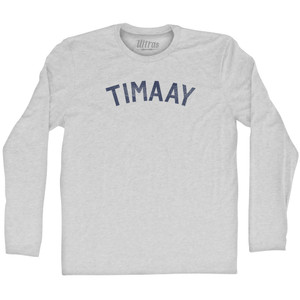 Timaay Adult Cotton Long Sleeve T-shirt - Grey Heather