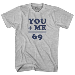 69 Math Equation Adult Cotton T-shirt Grey Heather