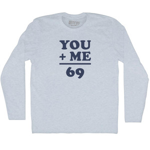 69 Math Equation Adult Tri-Blend Long Sleeve T-shirt Athletic White 69 Math Equation Adult Tri-Blend Long Sleeve T-shirt Athletic White