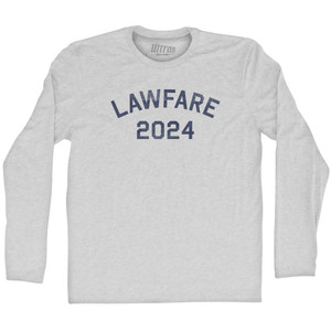 Lawfare 2024 Adult Cotton Long Sleeve T-shirt - Grey Heather