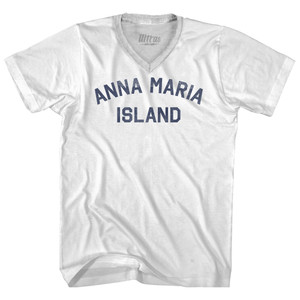 Anna Maria Island Adult Tri-Blend V-neck T-shirt - White