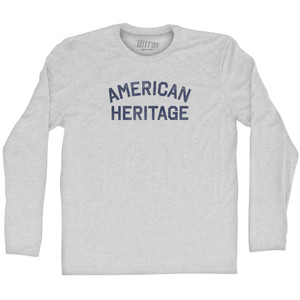 American Heritage Adult Cotton Long Sleeve T-shirt - Grey Heather