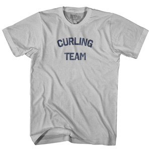 Curling Team Adult Cotton T-shirt - Cool Grey