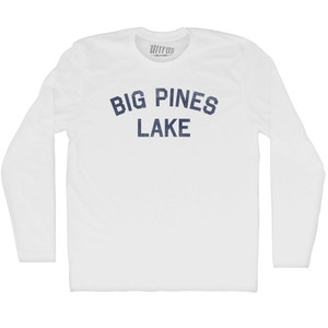 Big Pines Lake Adult Cotton Long Sleeve T-shirt - White