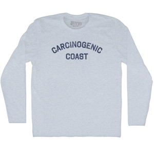 Carcinogenic Coast Adult Tri-Blend Long Sleeve T-shirt - Athletic White Carcinogenic Coast Adult Tri-Blend Long Sleeve T-shirt - Athletic White