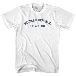People's Republic Of Austin Adult Cotton T-shirt - White People's Republic Of Austin Adult Cotton T-shirt - White