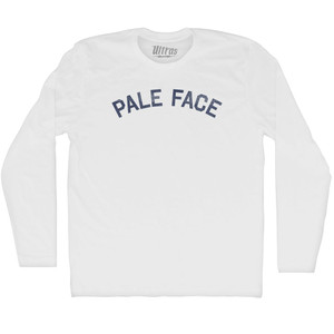 Pale Face Adult Cotton Long Sleeve T-shirt - White