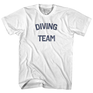 Diving Team Womens Cotton Junior Cut T-Shirt - White