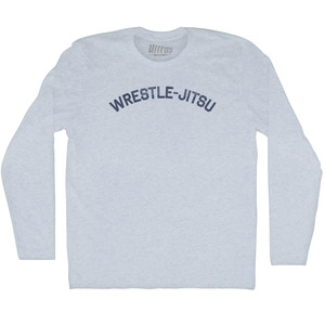 Wrestle-Jitsu Adult Tri-Blend Long Sleeve T-shirt - Athletic White Wrestle-Jitsu Adult Tri-Blend Long Sleeve T-shirt - Athletic White