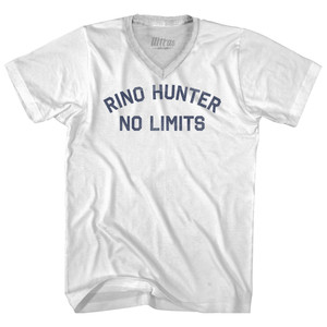 Rino Hunter No Limits Adult Tri-Blend V-neck T-shirt - White
