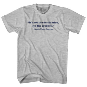 It's Not The Destination, It's The Journey, Ralph Waldo Emerson Youth Cotton T-shirt - Grey Heather