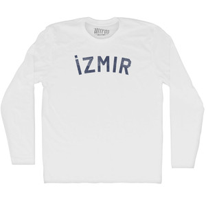 ?zmir Text Adult Cotton Long Sleeve T-shirt - White