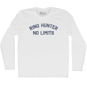 Rino Hunter No Limits Adult Cotton Long Sleeve T-shirt - White