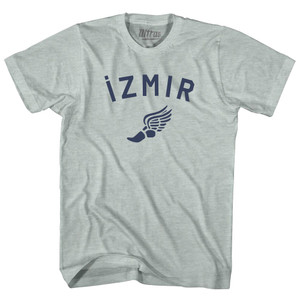 Izmir Running Track Winged Foot Adult Tri-Blend T-shirt - Athletic Cool Grey Izmir Running Track Winged Foot Adult Tri-Blend T-shirt - Athletic Cool Grey