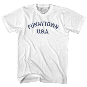 FUNNYTOWN U.S.A Youth Cotton T-shirt - White