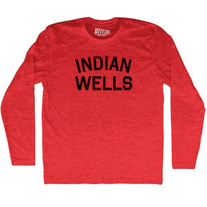Indian Wells Adult Tri-Blend Long Sleeve T-shirt - Athletic Red