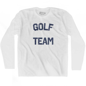 Golf Team Adult Cotton Long Sleeve T-shirt - White