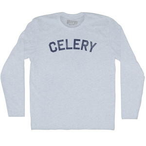 Celery Adult Tri-Blend Long Sleeve T-shirt - Athletic White