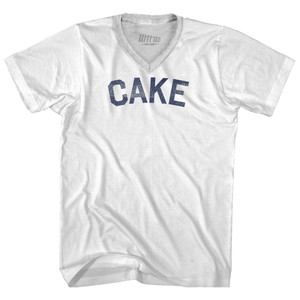 Cake Adult Tri-Blend V-neck T-shirt - White