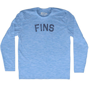 Fins Adult Tri-Blend Long Sleeve T-shirt - Athletic Blue