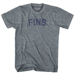 Fins Adult Tri-Blend T-shirt - Athletic Grey