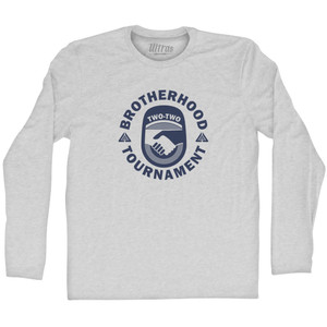 Brotherhood Tournament Adult Cotton Long Sleeve T-shirt - Grey Heather Brotherhood Tournament Adult Cotton Long Sleeve T-shirt - Grey Heather