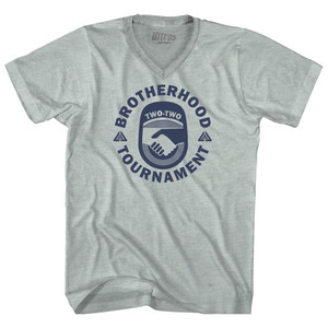 Brotherhood Tournament Adult Tri-Blend V-neck T-shirt - Athletic Cool Grey Brotherhood Tournament Adult Tri-Blend V-neck T-shirt - Athletic Cool Grey