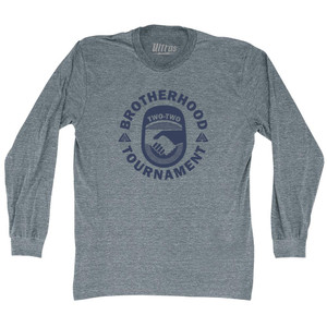 Brotherhood Tournament Adult Tri-Blend Long Sleeve T-shirt - Athletic Grey Brotherhood Tournament Adult Tri-Blend Long Sleeve T-shirt - Athletic Grey