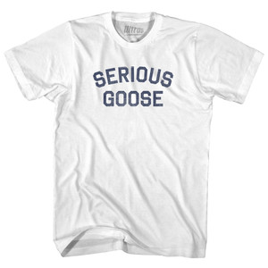 Serious Goose Womens Cotton Junior Cut T-Shirt - White