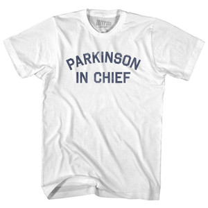 Parkinson In Chief Adult Cotton T-shirt - White