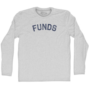 Funds Adult Cotton Long Sleeve T-shirt - Grey Heather