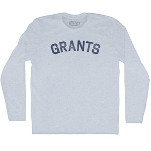 Grants Adult Tri-Blend Long Sleeve T-shirt - Athletic White