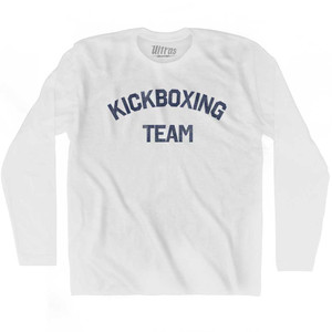 Kickboxing Team Adult Cotton Long Sleeve T-shirt - White