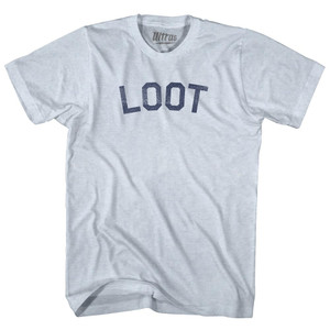 Loot Adult Tri-Blend T-shirt - Athletic White