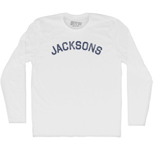 Jacksons Adult Cotton Long Sleeve T-shirt - White