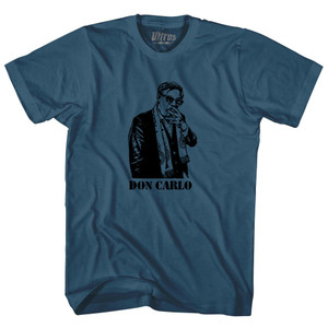 Don Carlo Ancelotti Italian Madrid Football Soccer Manager -Adult Cotton T-shirt - Lake Blue