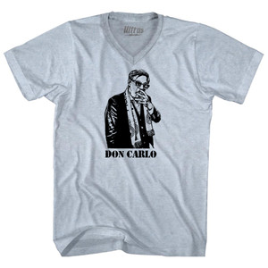 Don Carlo Ancelotti Italian Madrid Football Soccer Manager -Adult Tri-Blend V-neck T-shirt - Athletic White