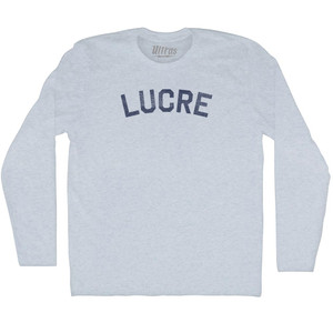 Lucre Adult Tri-Blend Long Sleeve T-shirt - Athletic White