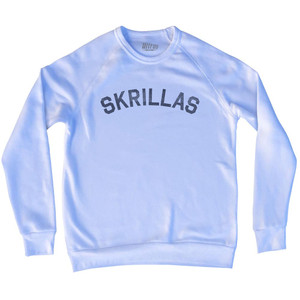 Skrillas Adult Tri-Blend Sweatshirt - White