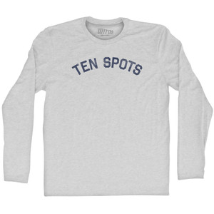 Ten Spots Adult Cotton Long Sleeve T-shirt - Grey Heather