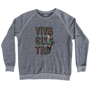 Viva El Tri Mexico Soccer Miguel Herrera Adult Tri-Blend Sweatshirt - Athletic Grey Viva El Tri Mexico Soccer Miguel Herrera Adult Tri-Blend Sweatshirt - Athletic Grey