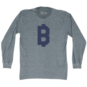 B Money Adult Tri-Blend Long Sleeve T-shirt - Athletic Grey