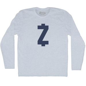 Z Money Adult Tri-Blend Long Sleeve T-shirt - Athletic White