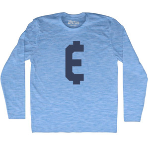 E Money Adult Tri-Blend Long Sleeve T-shirt - Athletic Blue