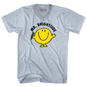 Mr. Brightside Microphone Adult Tri-Blend V-neck T-shirt - Athletic White Mr. Brightside Microphone Adult Tri-Blend V-neck T-shirt - Athletic White